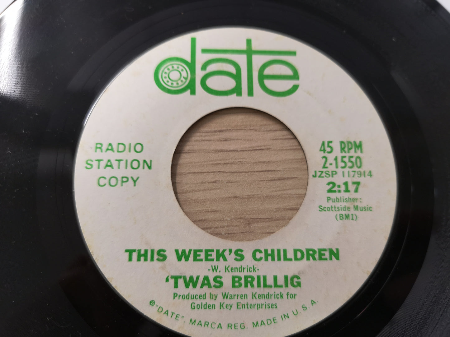 'Twas Brillig "Dirty Old Man" Orig US 1966 EX (7" Single)