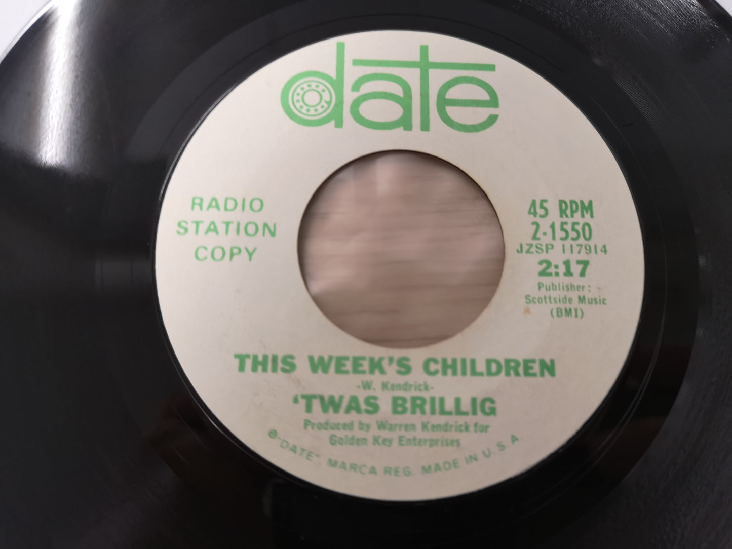 'Twas Brillig "Dirty Old Man" Orig US 1966 VG (7" Single)