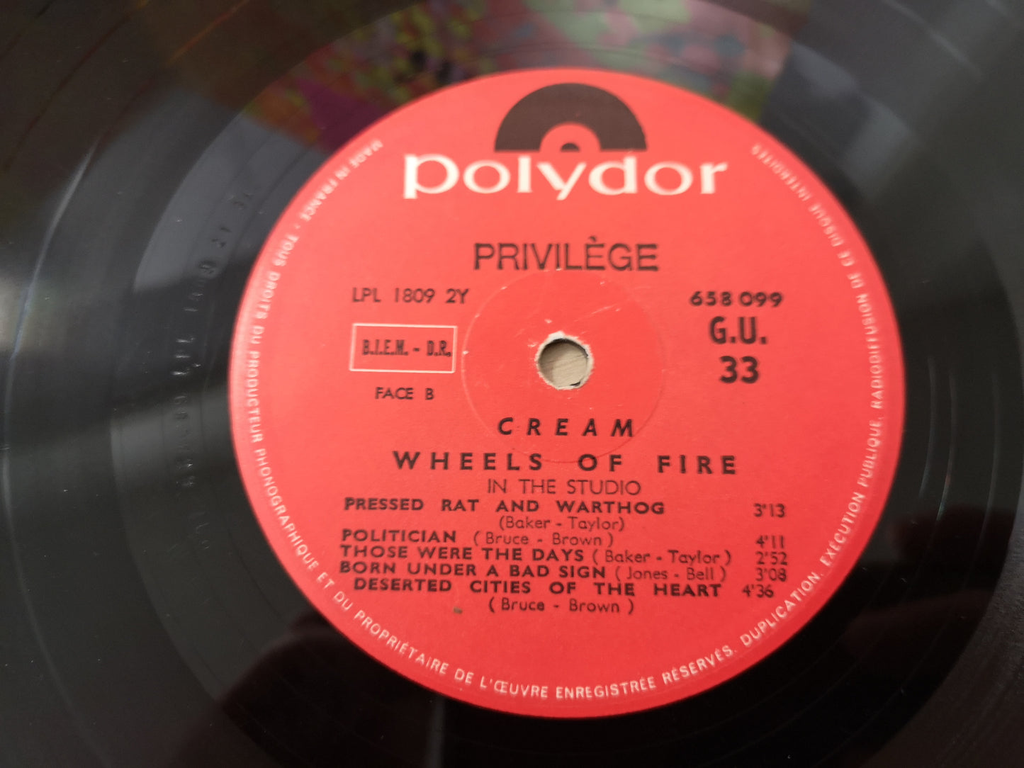 Cream "Wheels of Fire" Orig France 1968 VG/VG+