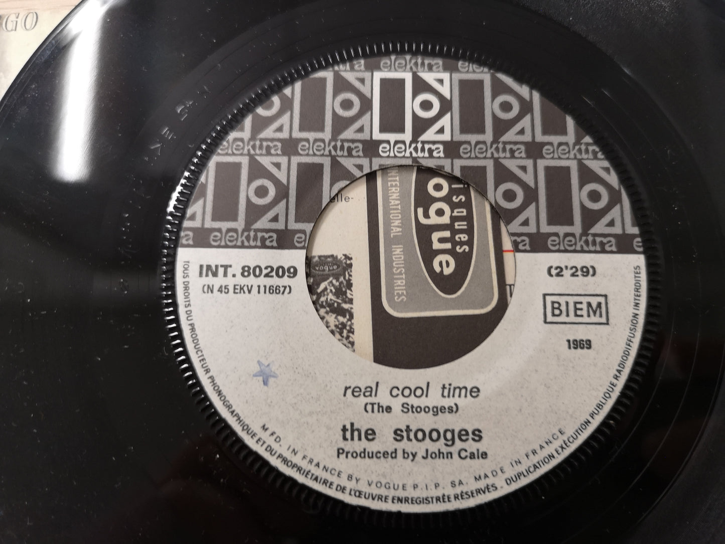 Stooges "1969" Orig France 1969 VG++/EX (7" Single)
