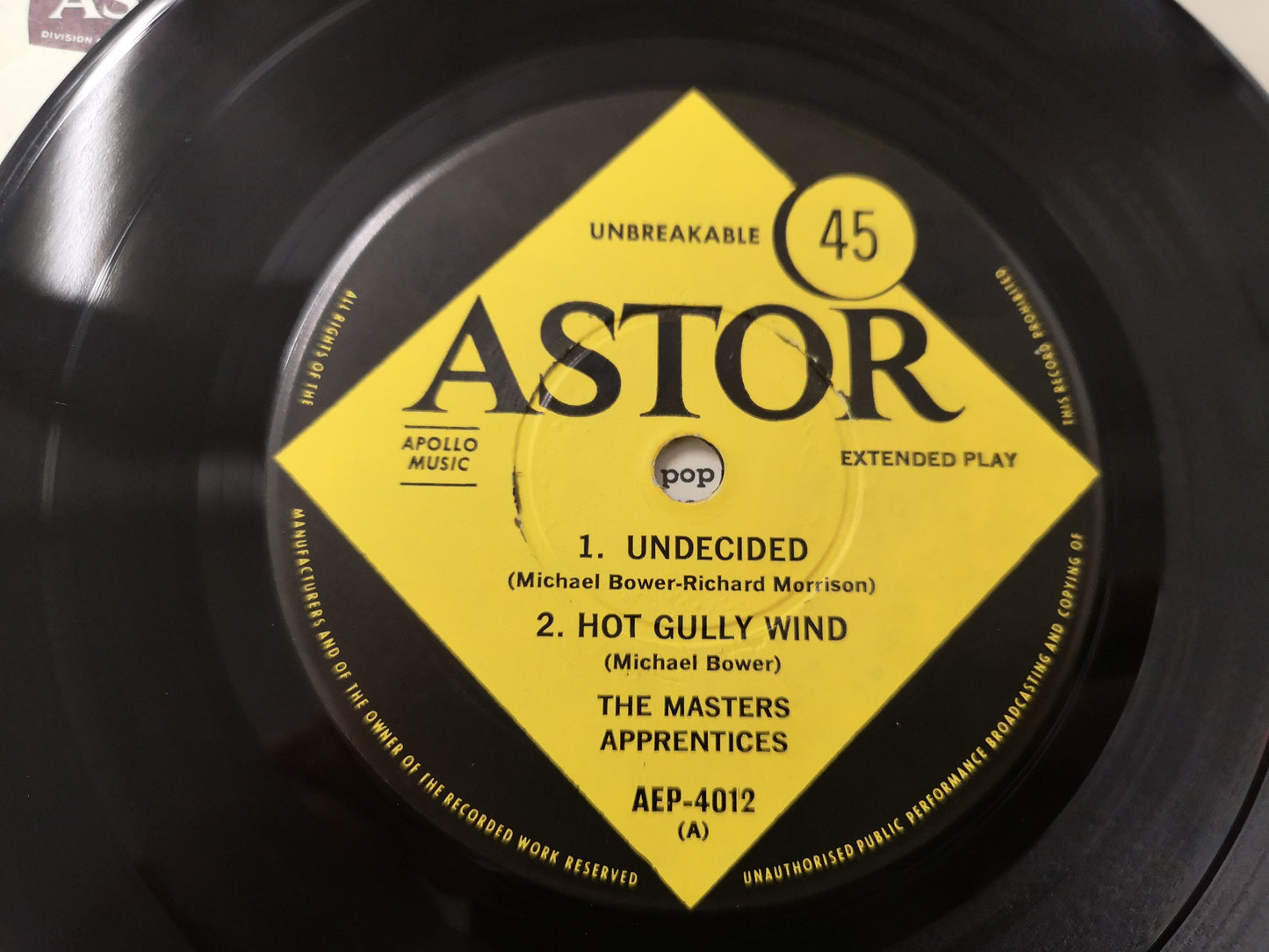 Master's Apprentices "Undecided" Orig Australia 1967 EX/EX (7" EP)