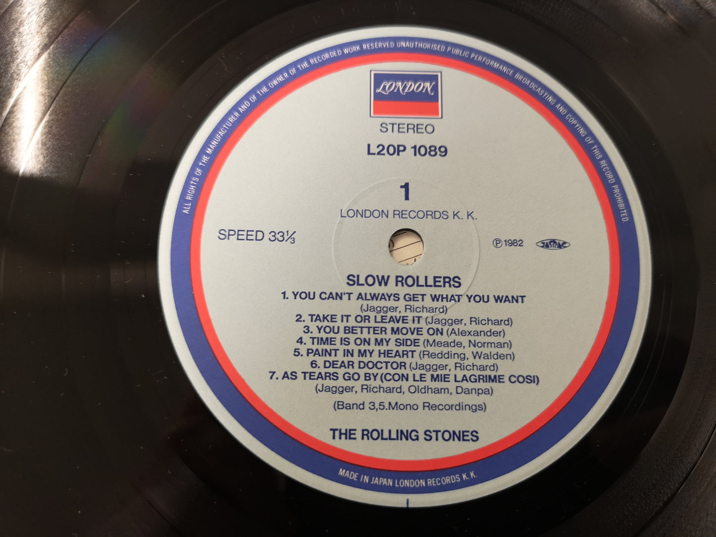Rolling Stones "Slow Rollers" Orig Japan 1982 M-/M- ('60s Tracks)