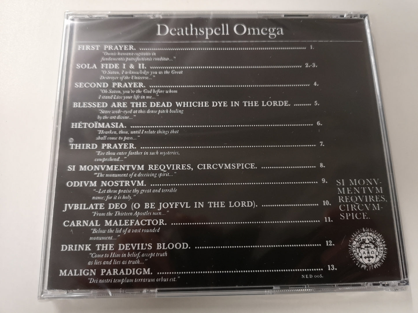 Deathspell Omega "Si Momumentum Requires" Sealed CD