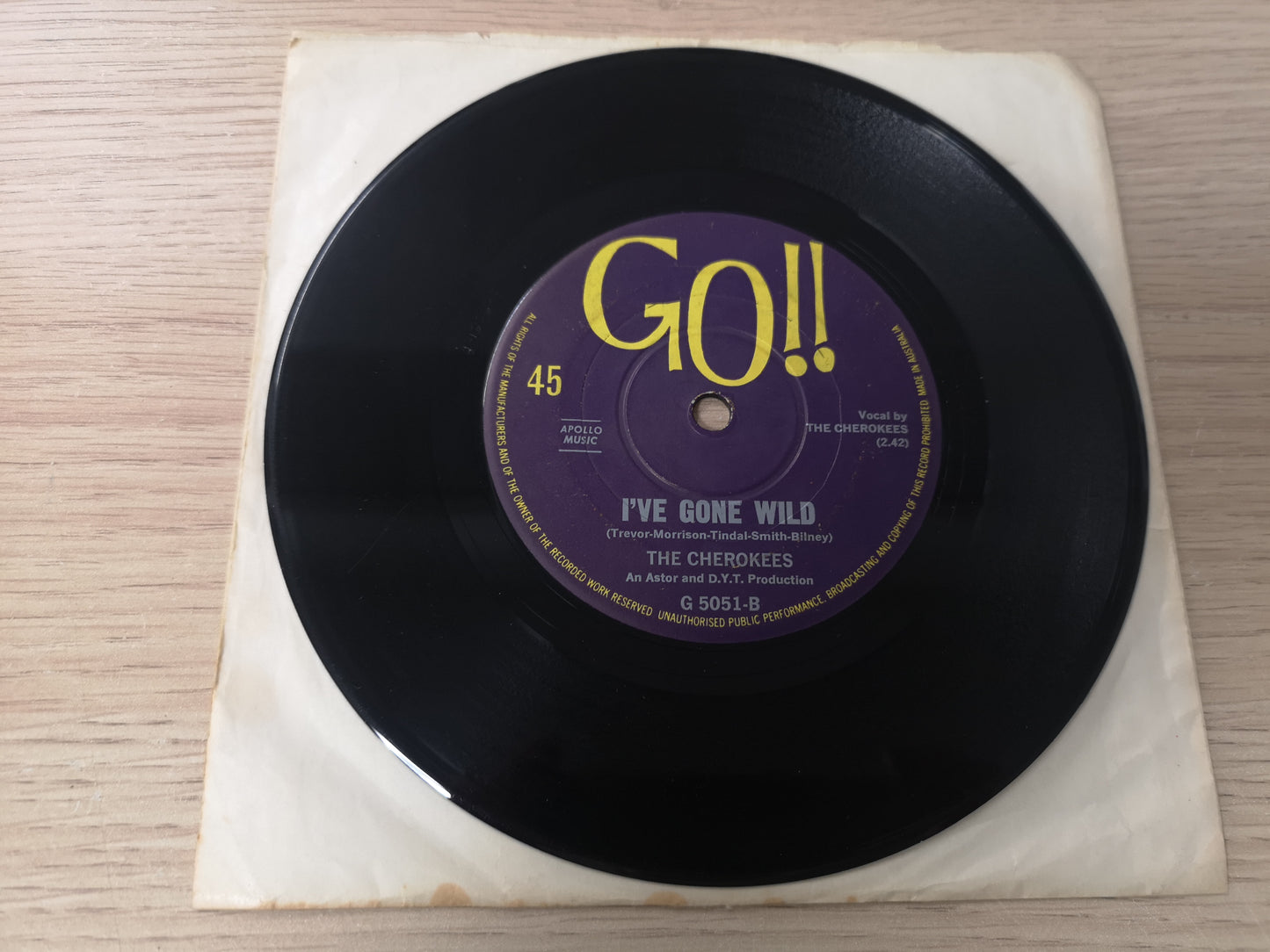 Cherokees "Minnie The Moocher" Orig Australia 1967 VG++ (7" Single)