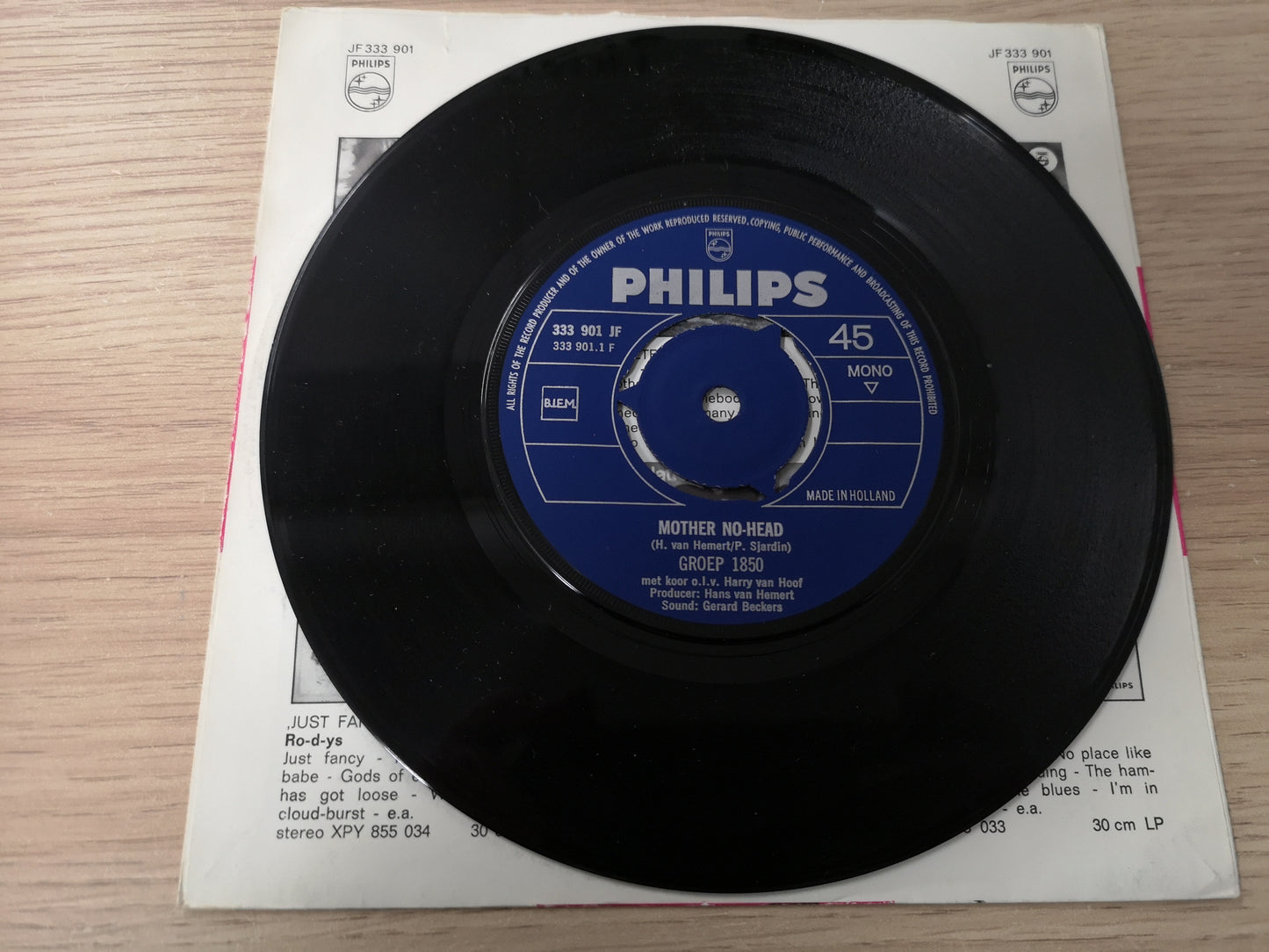 Group 1850 "Mother No-Head" Orig Holland 1967 VG++/M- (7" Single)