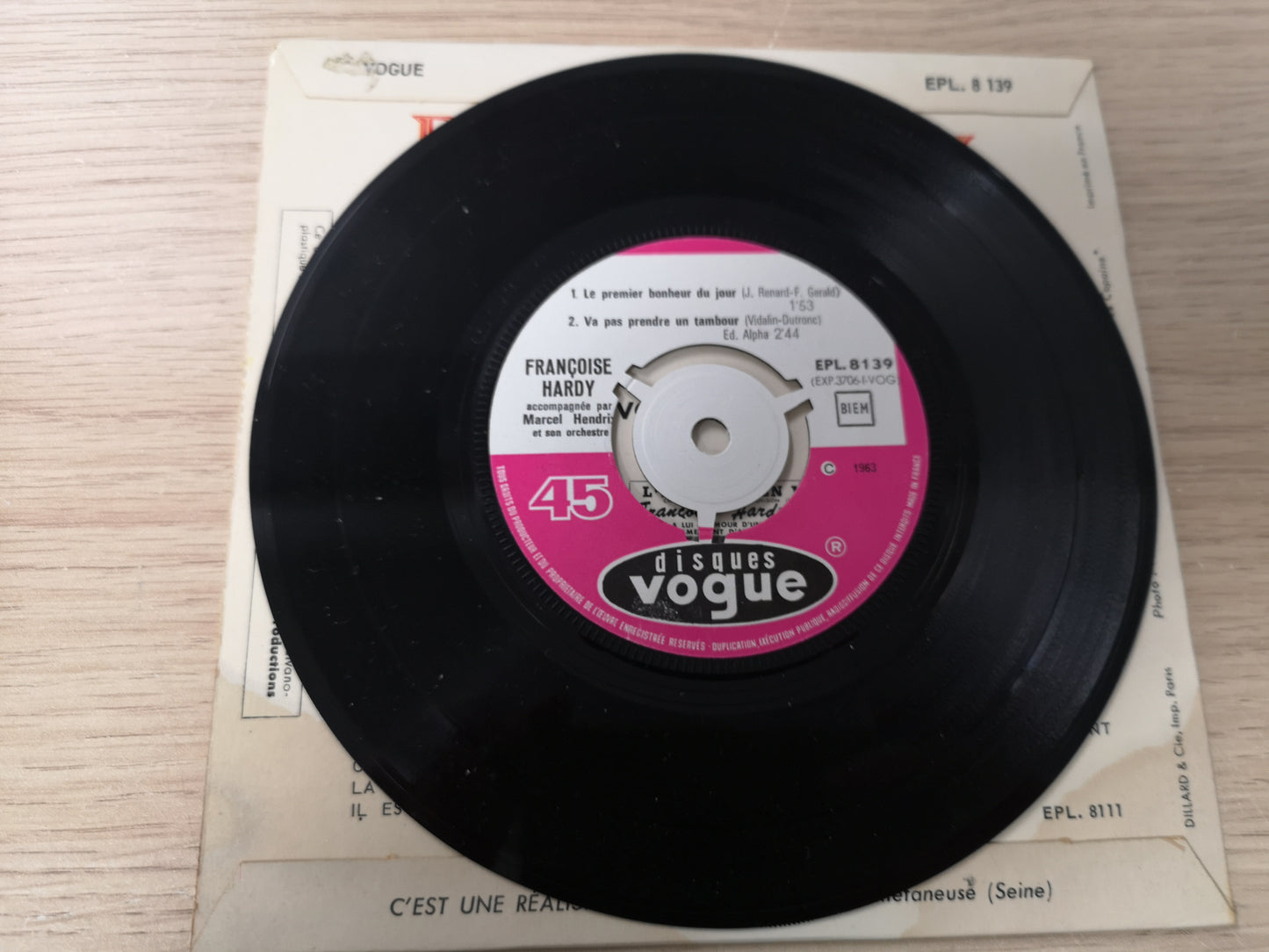 Françoise Hardy "Le Premier Bonheur Du Jour" Orig France 1963 VG-/VG (7" EP - White Borders)
