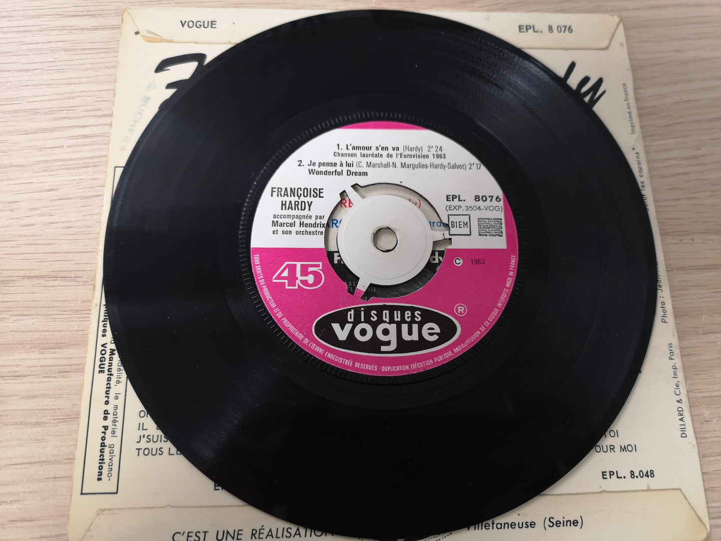 Françoise Hardy "L'Amour S'en Va" Orig France 1963 VG++/VG+ (7" EP)