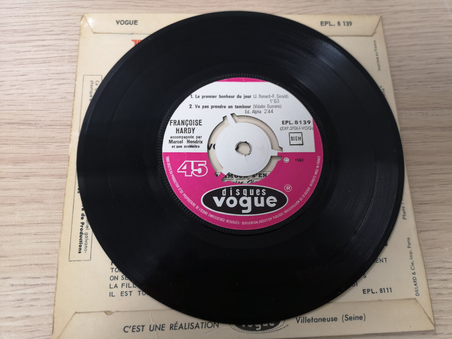 Françoise Hardy "Le Premier Bonheur Du Jour" Orig France 1963 EX/EX (7" EP)