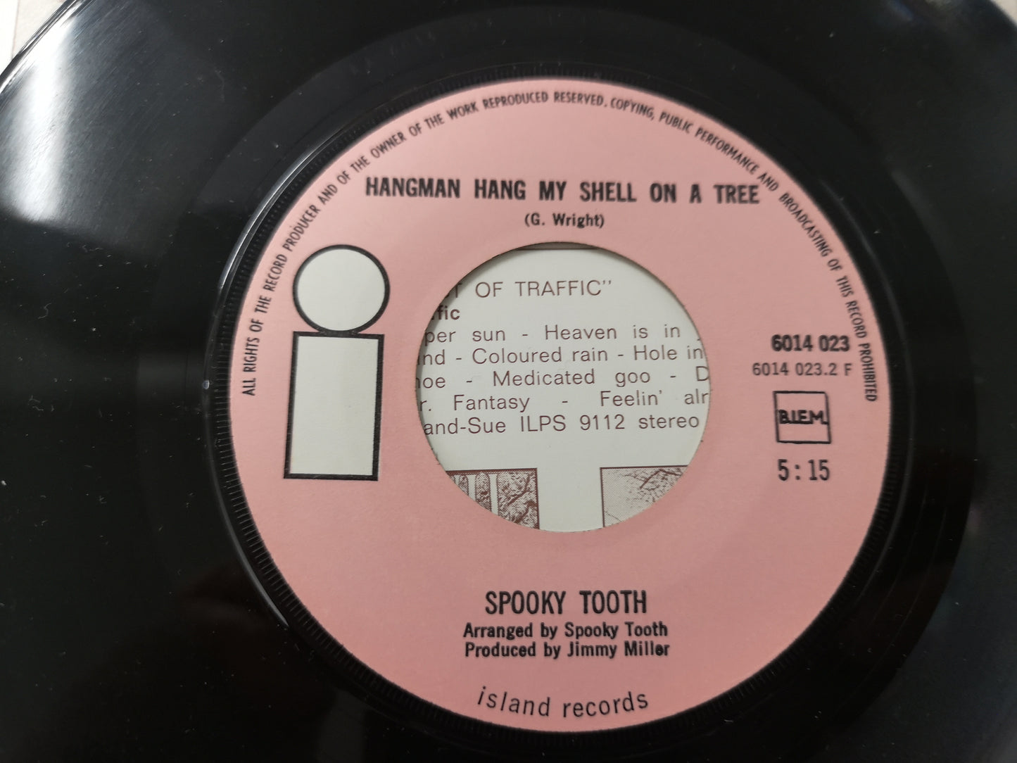 Spooky Tooth "I am The Walrus" Orig Holland 1971 VG++/EX (7" Single)