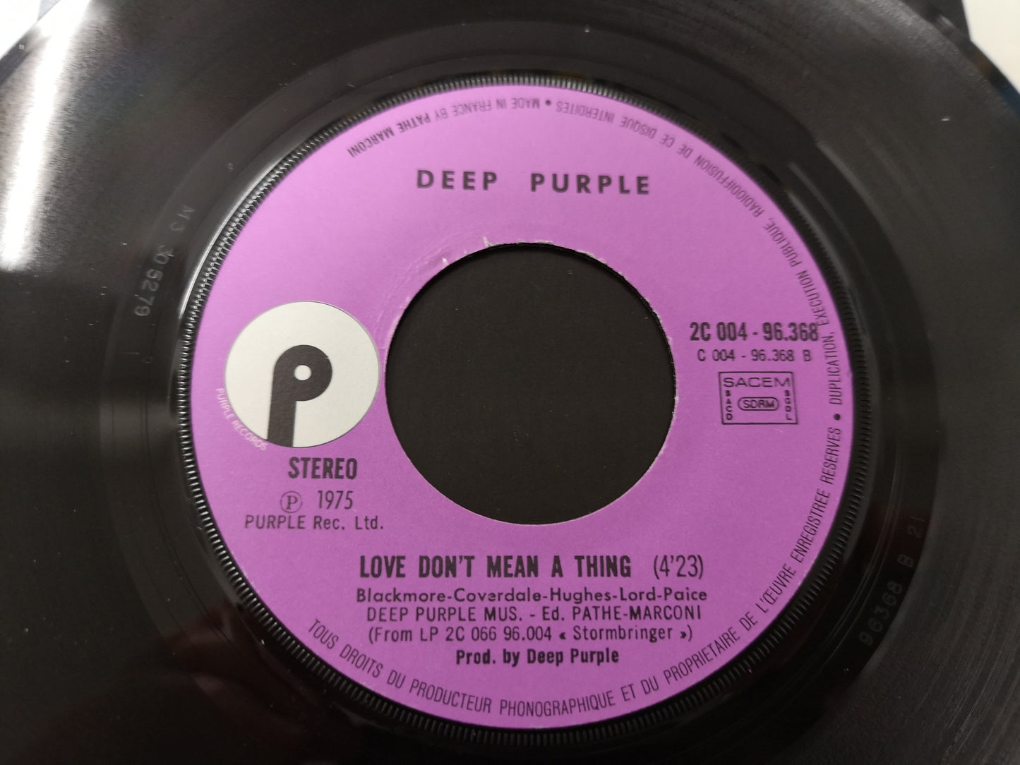 Deep Purple "Stormbringer" Orig France 1975 VG++/M- (7" Single)