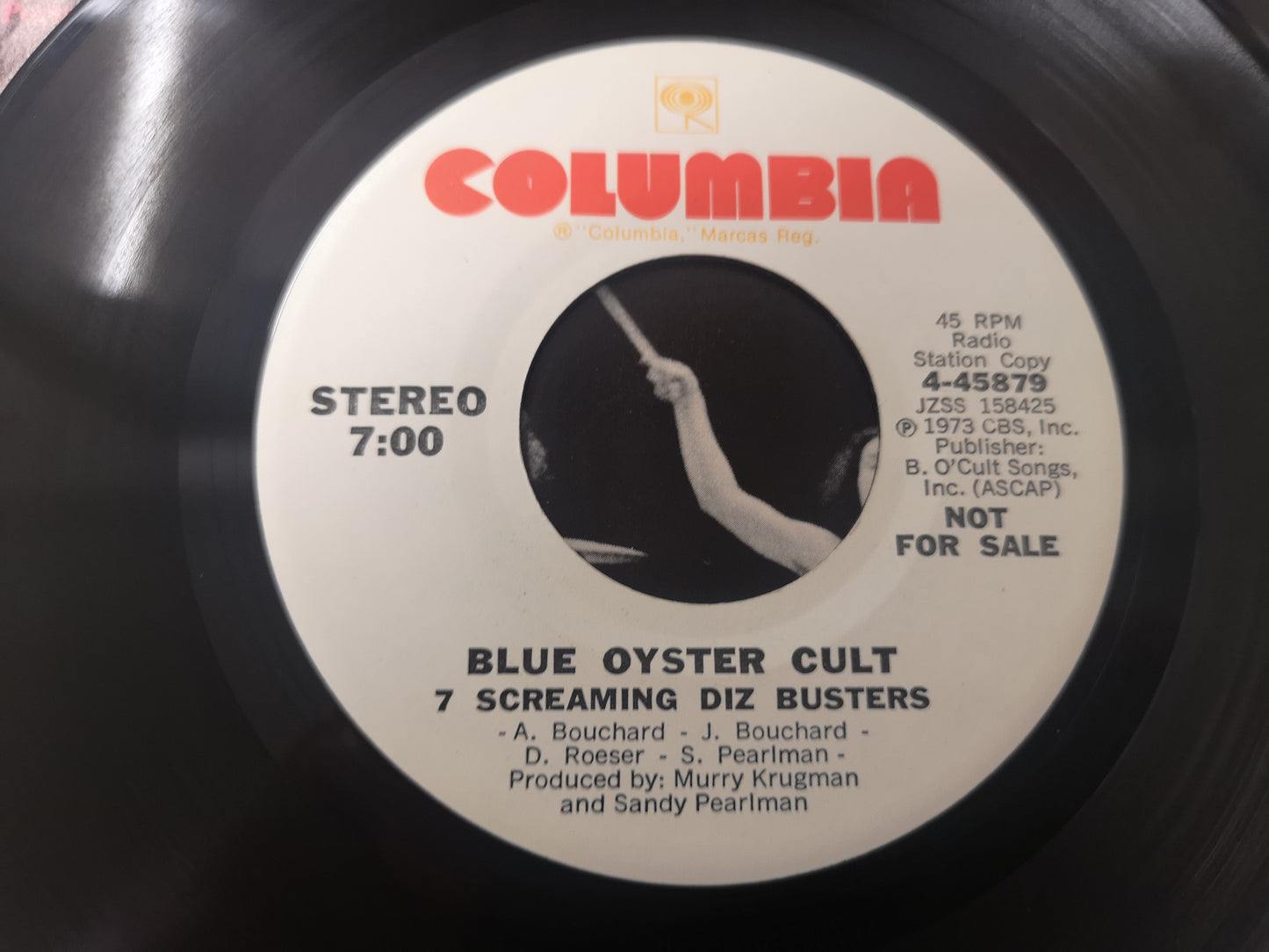 Blue Öyster Cult "Hot Rails to Hell" Orig US 1973 VG++/EX (Promo 7" Single)