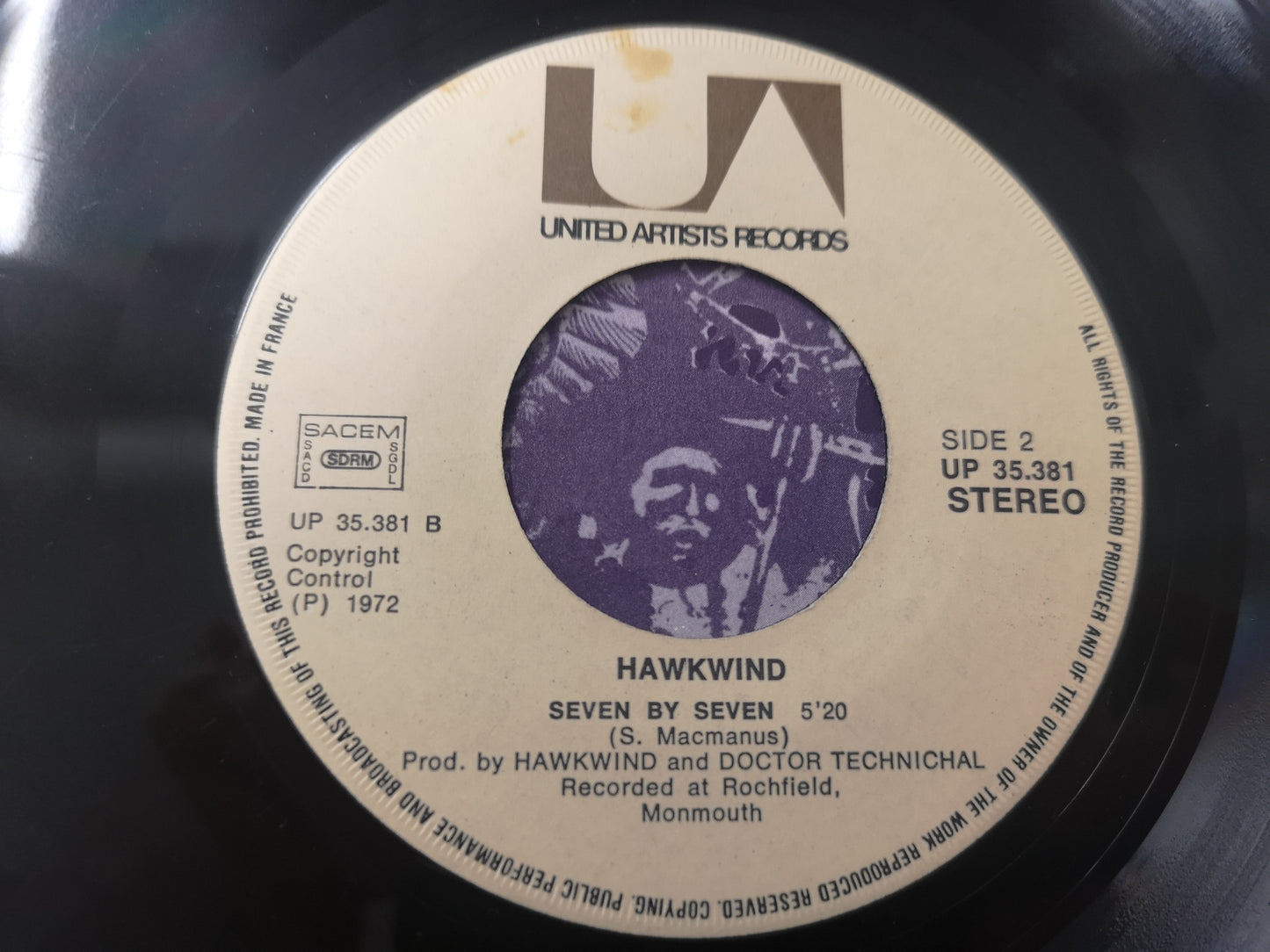 Hawkwind "Silver Machine" Orig France 1972 VG++/VG (7" Single)