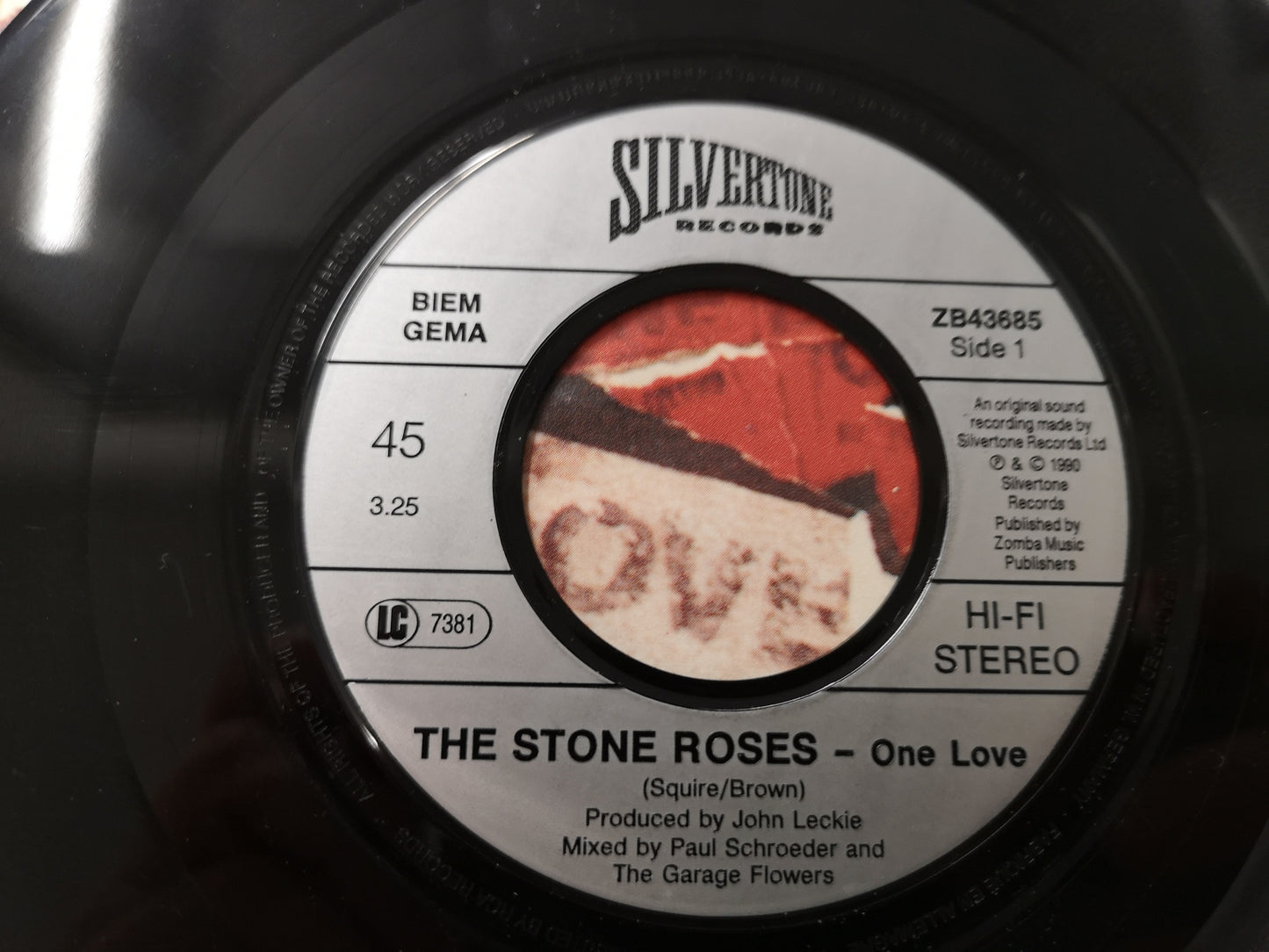Stone Roses "One Love" Orig E.U 1990 EX/M- (7" Single)