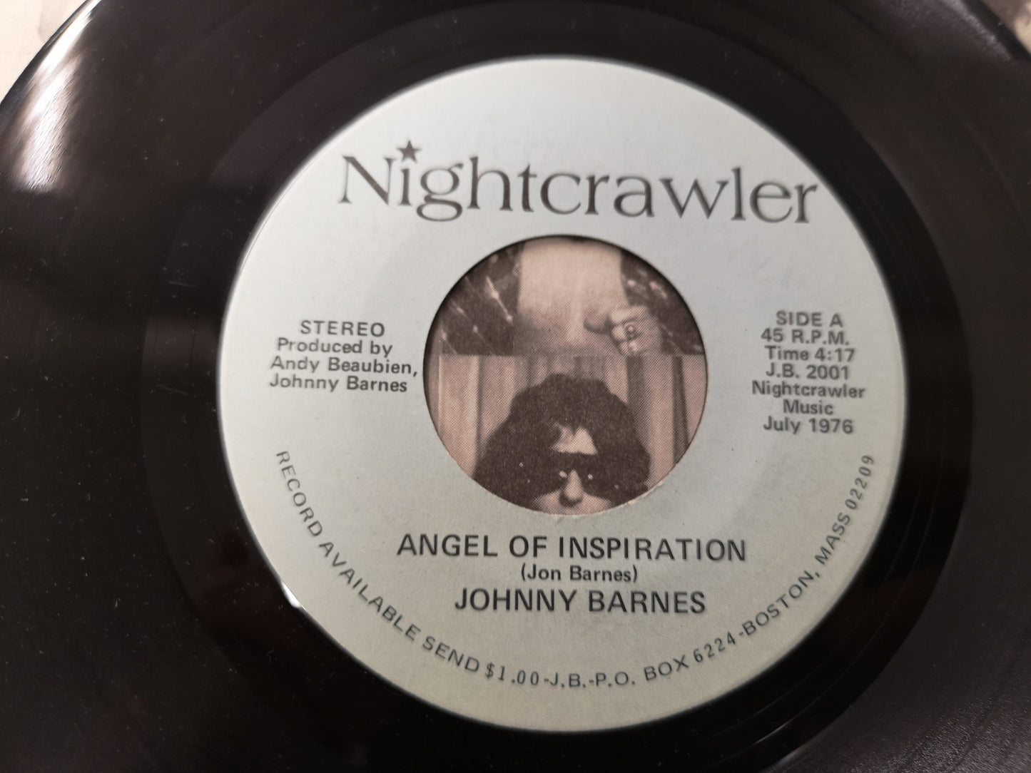 Johnny Barnes "Angel of Inspiration" Orig US 1976 VG+/EX (7" Single)