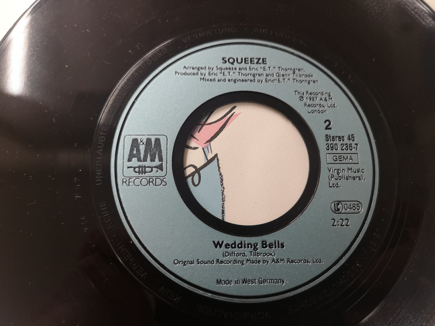 Squeeze "Hourglass" Orig Germany 1987 VG++/EX (7" Single)