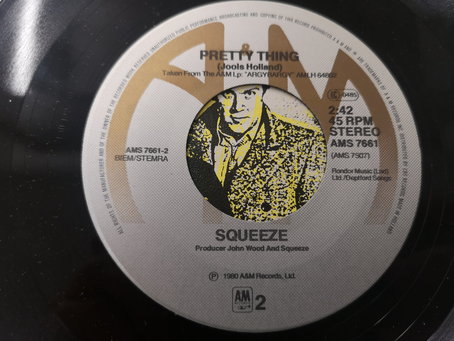 Squeeze "Another Nail in My Heart" Orig Holland 1980 VG++/EX (7" Single)