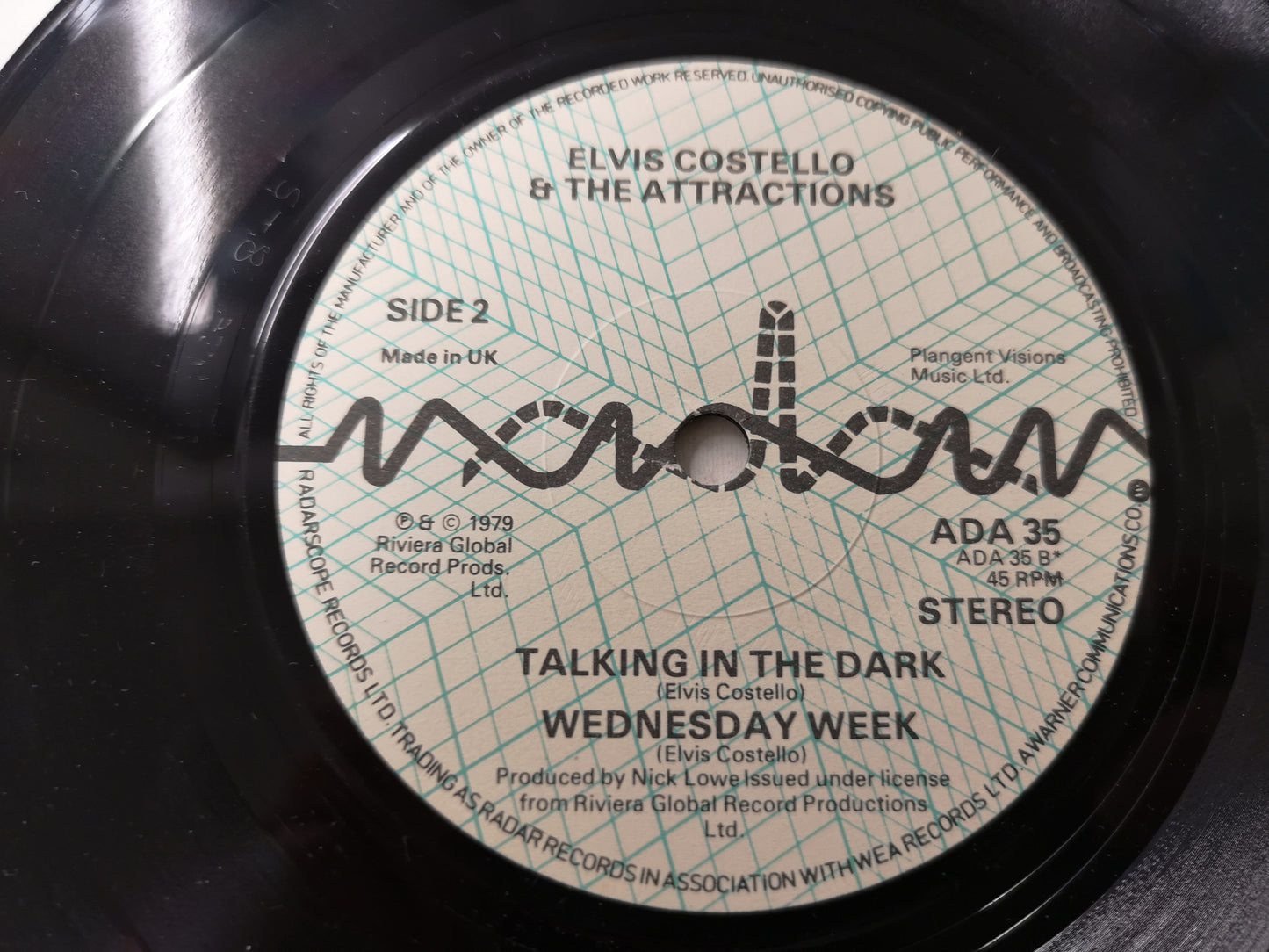 Elvis Costello & The Attractions "Accidents Will Happen" Orig UK 1979 EX/M- (7" Single)