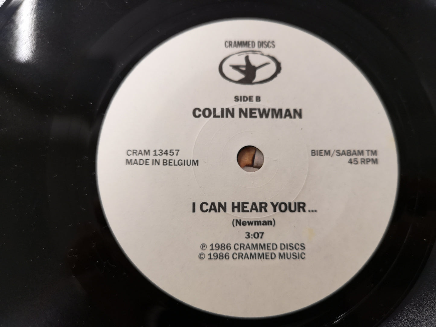 Colin Newman "Feigned Hearing" Orig Belgium 1986 EX/M- (7" Single)