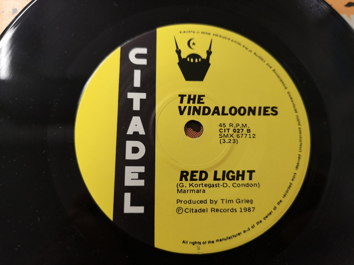 Vindaloonies "Shine On" Orig Australia 1987 M-/M- (7" Single)
