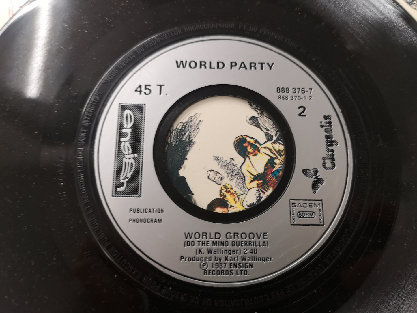 World Party "Ship of Fools" Orig France 1987 VG+/EX (7" Single)