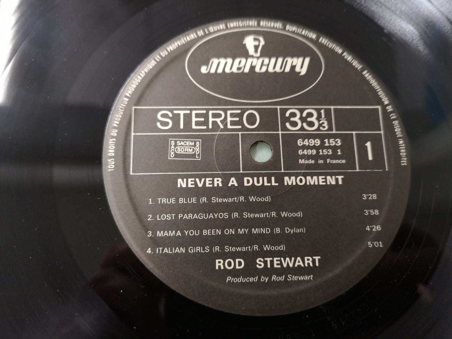 Rod Stewart "Never a Dull Moment" Orig France 1972 M-/M-
