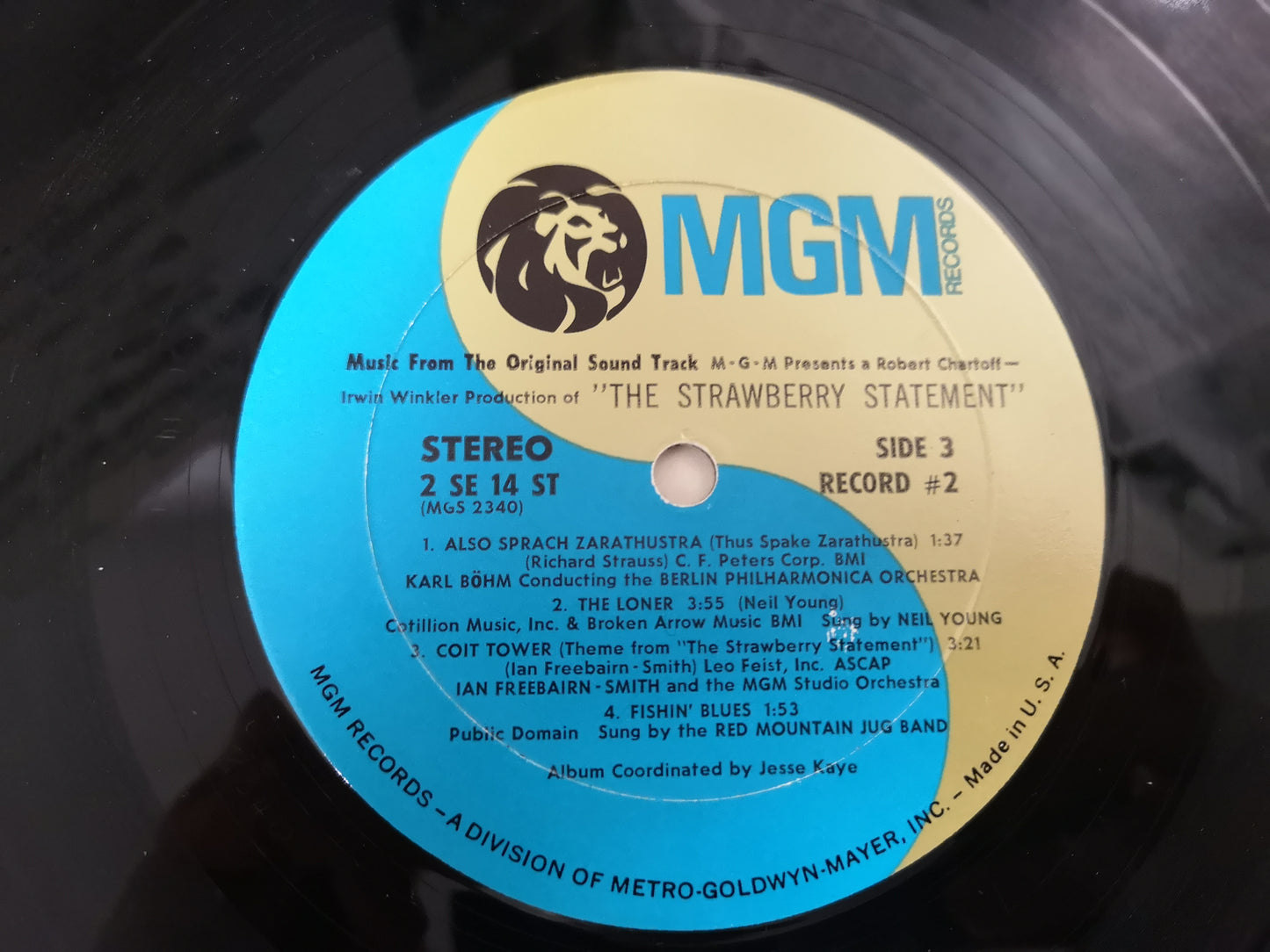 Soundtrack "The Strawberry Statement" Orig US 1970 VG+/EX (w/ Neil Young)