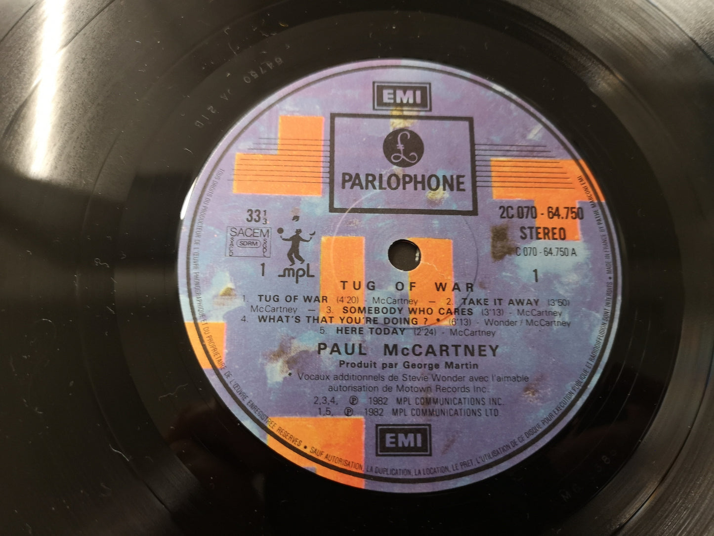 Paul McCartney "Tug of War" Orig France 1982 M-/M-