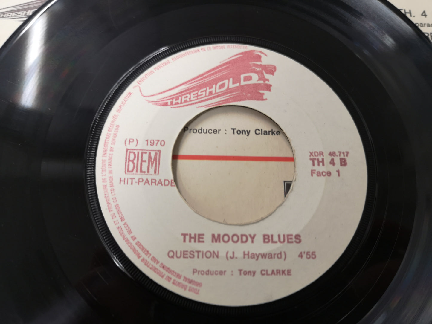 Moody Blues "Question" Orig France 1970 VG++/VG+ (7" Single)