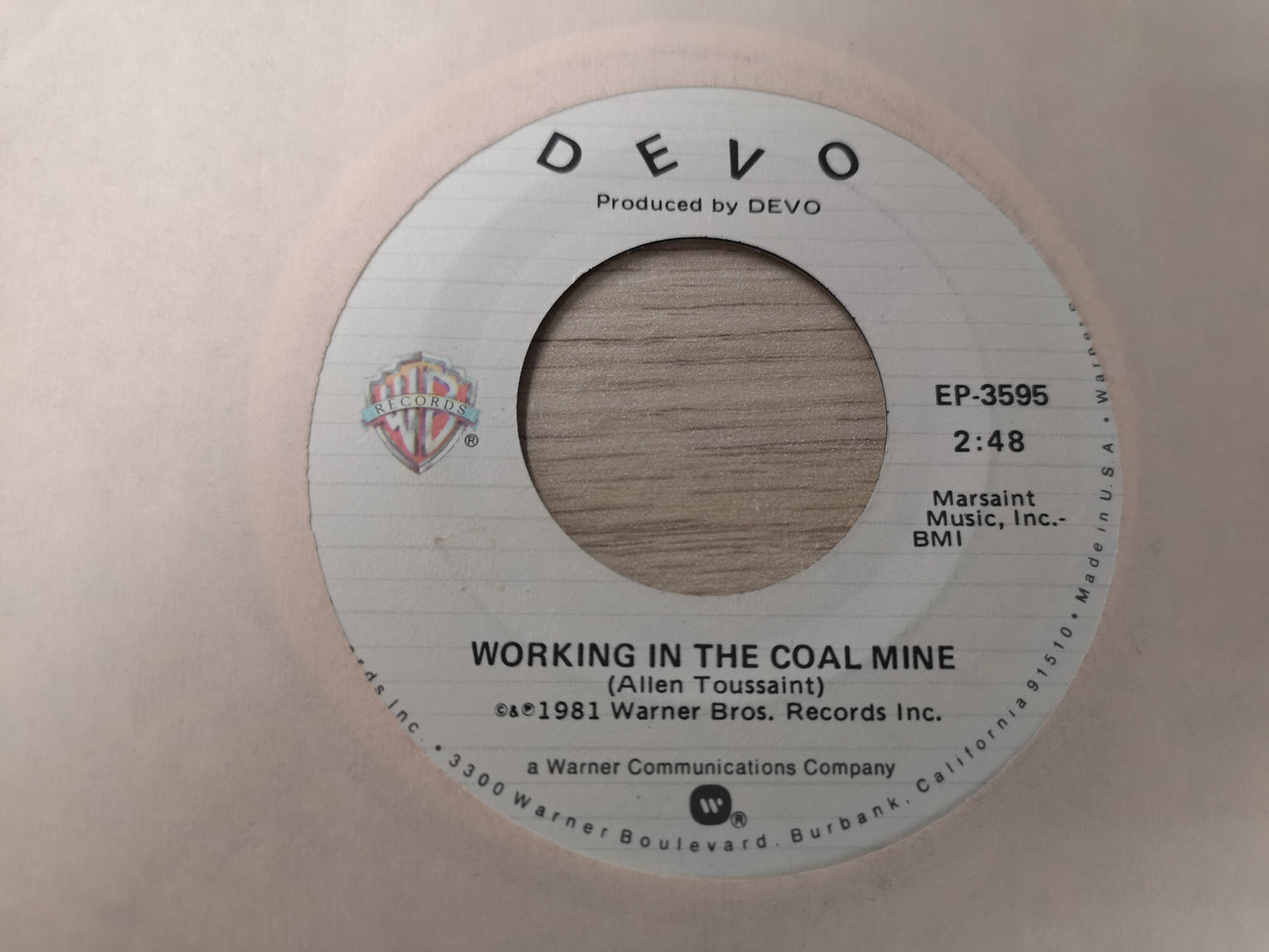 Devo "Working In The Coal Mine" Orig US 1981 M- (7" Single)