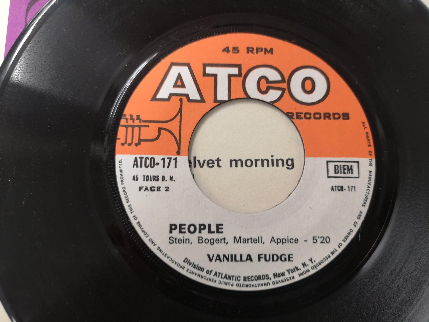 Vanilla Fudge "Some Velvet Morning" Orig France 1968 EX/VG++ (7" Single)