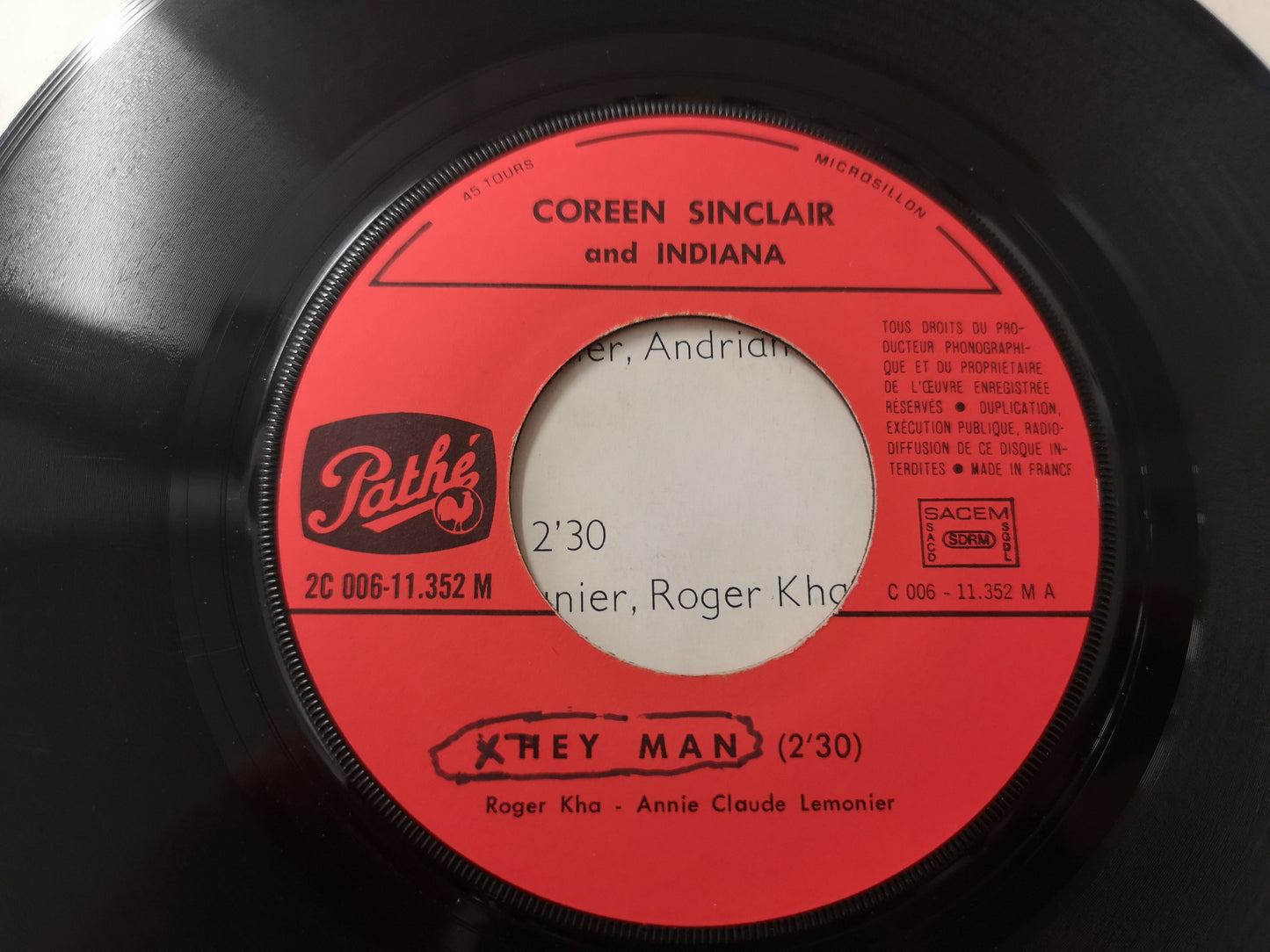 Coreen Sinclair & Indiana "For Little Birds" Orig France 1971 VG/VG+ (7" Single)