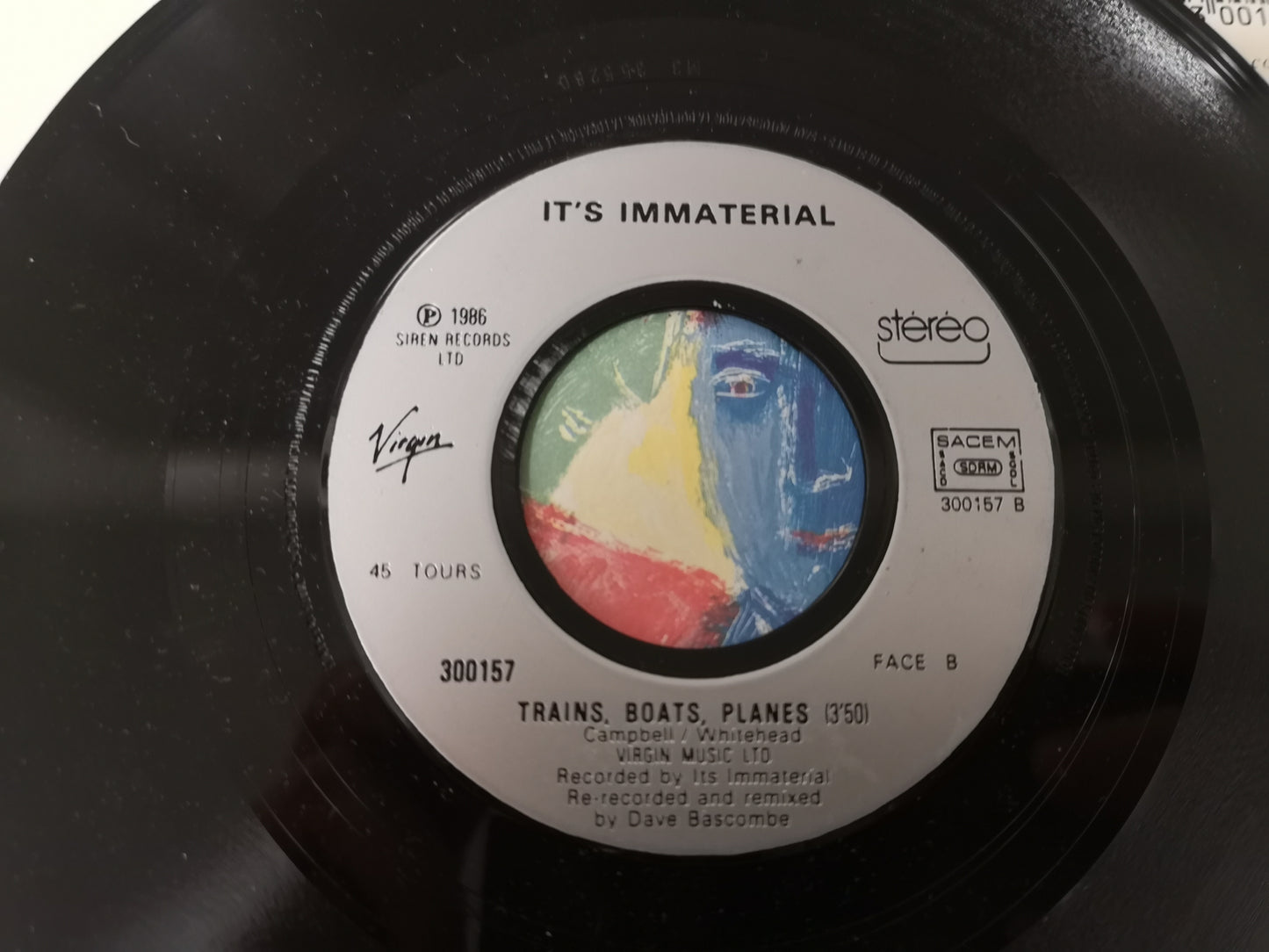 It's Immaterial "Driving Away From Home" Orig France 1986 EX/M- (7" Single)