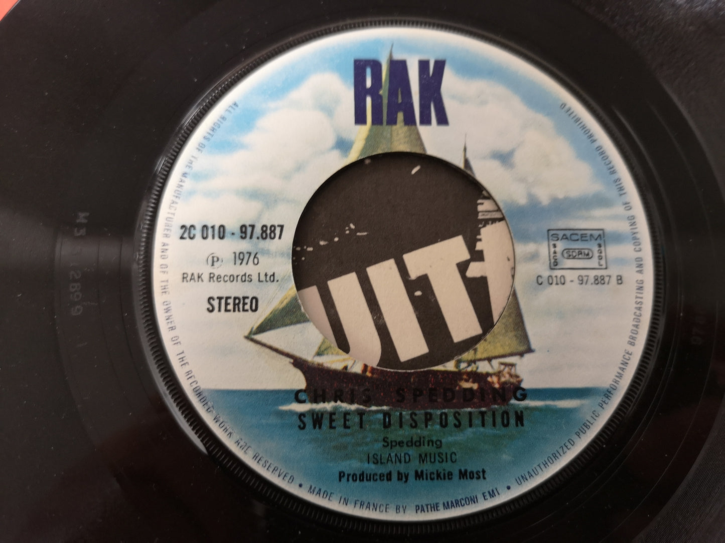 Chris Spedding "Guitar Jamboree" Orig France 1976 VG+/VG+ (7" Single)