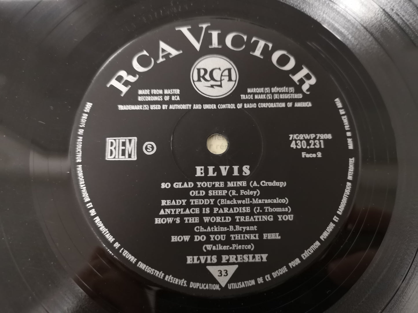 Elvis Presley "Elvis" Orig France 1966 Mono EX/EX (2nd Press 1-1966)