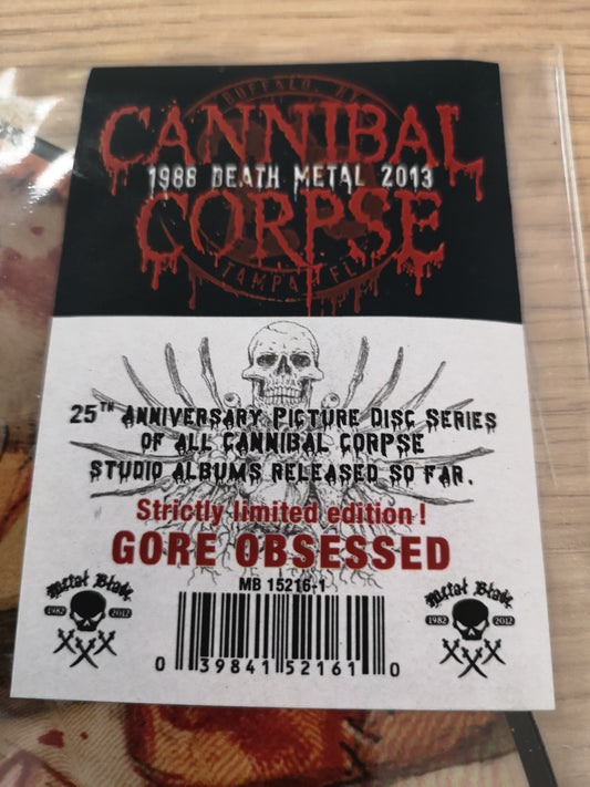 Cannibal Corpse "Gore Obsessed" Mint 2013 (25th Anniversary Picture Disc)