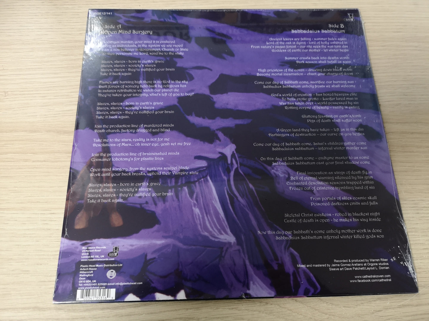 Cathedral "A New Ice Age" Sealed UK 2011 (12" EP Purple Vinyl)