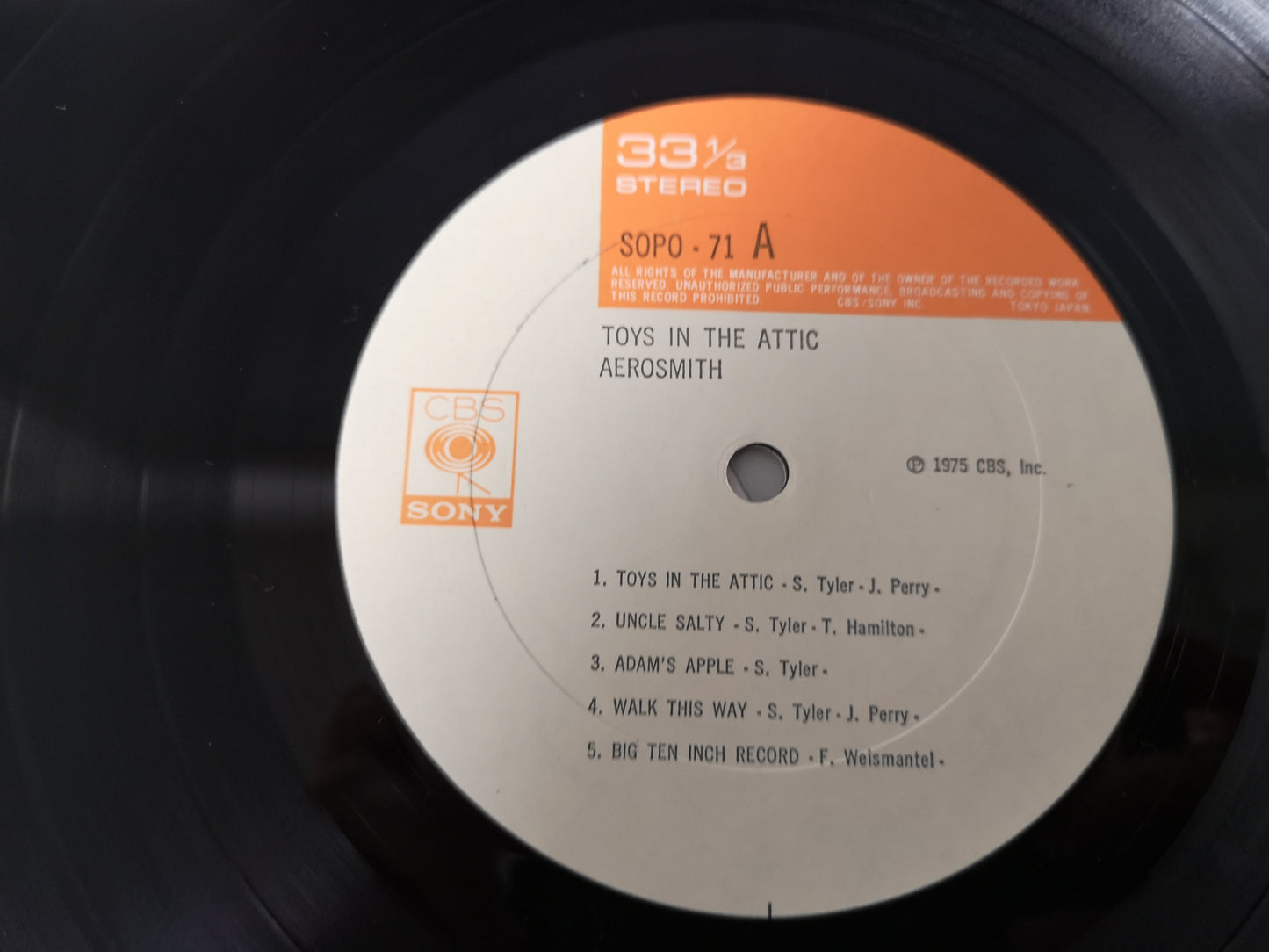 Aerosmith "Toys in The Attic" Orig Japan 1975 M-/M- (Obi & Booklet)