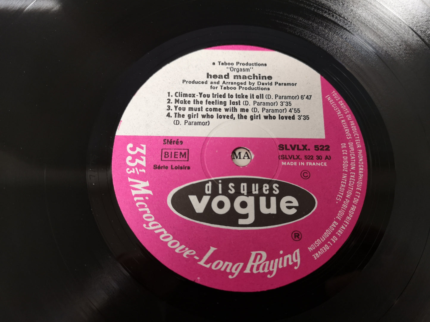 Head Machine "Orgasm" Orig France 1970 VG+/M-
