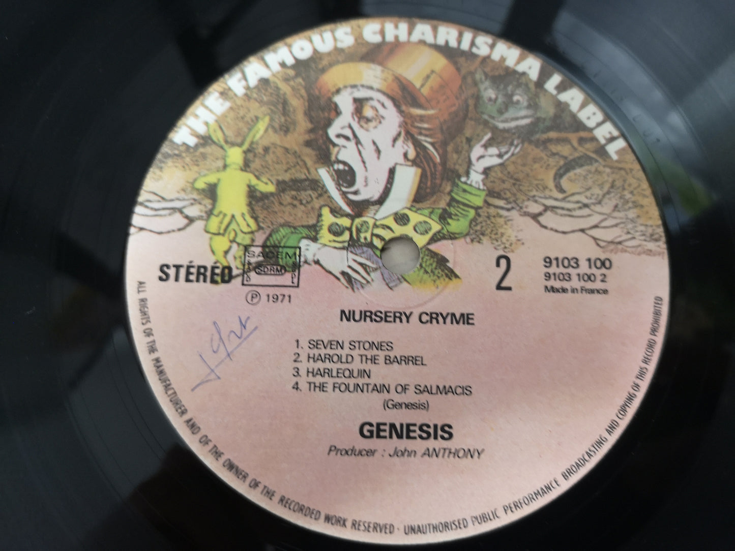 Genesis "Nursery Cryme" Orig France 1974 EX/EX (Gatefold Cover)