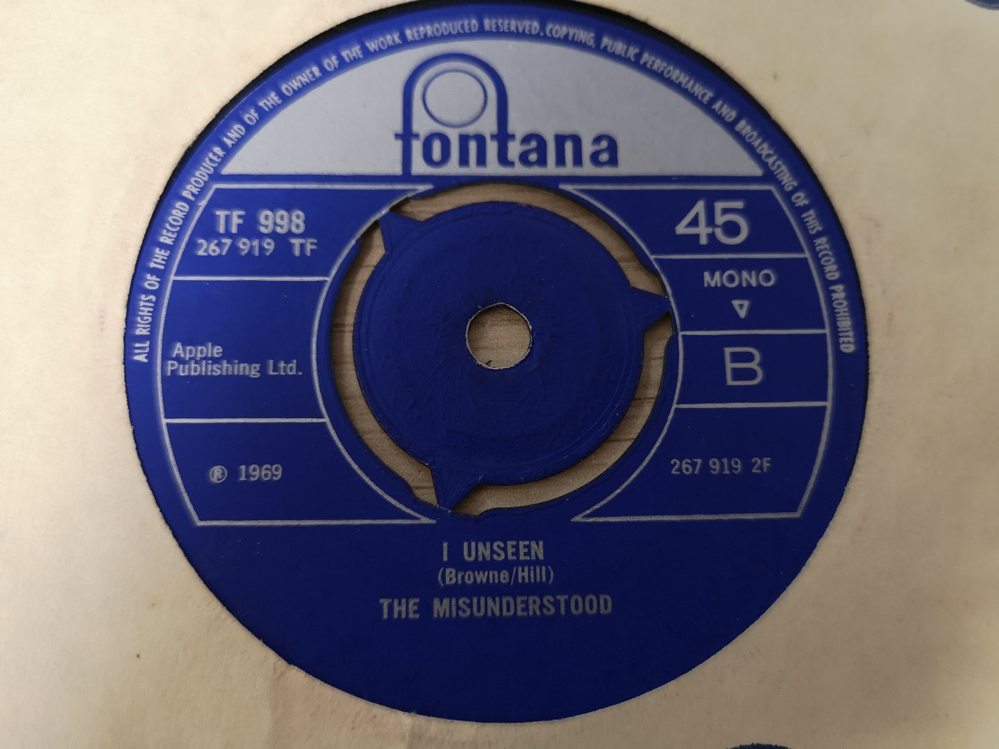 Misunderstood "Children of The Sun" Orig UK 1969 VG++ (7" Single)
