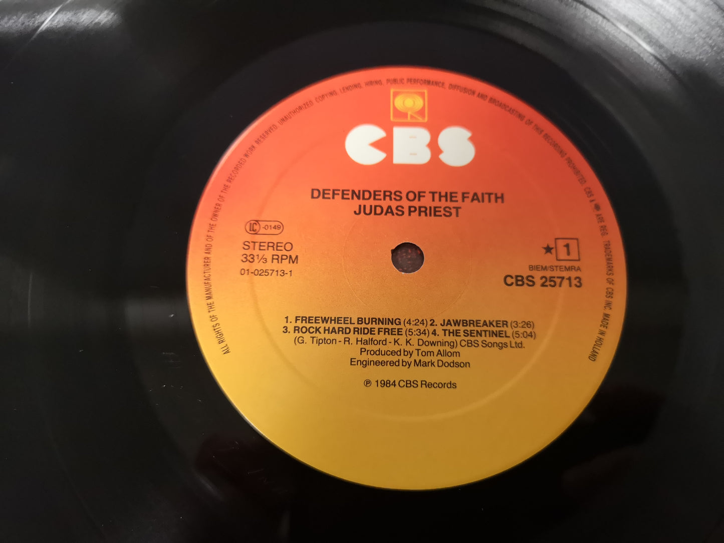 Judas Priest "Defenders of The Faith" Orig Holland 1984 EX/EX