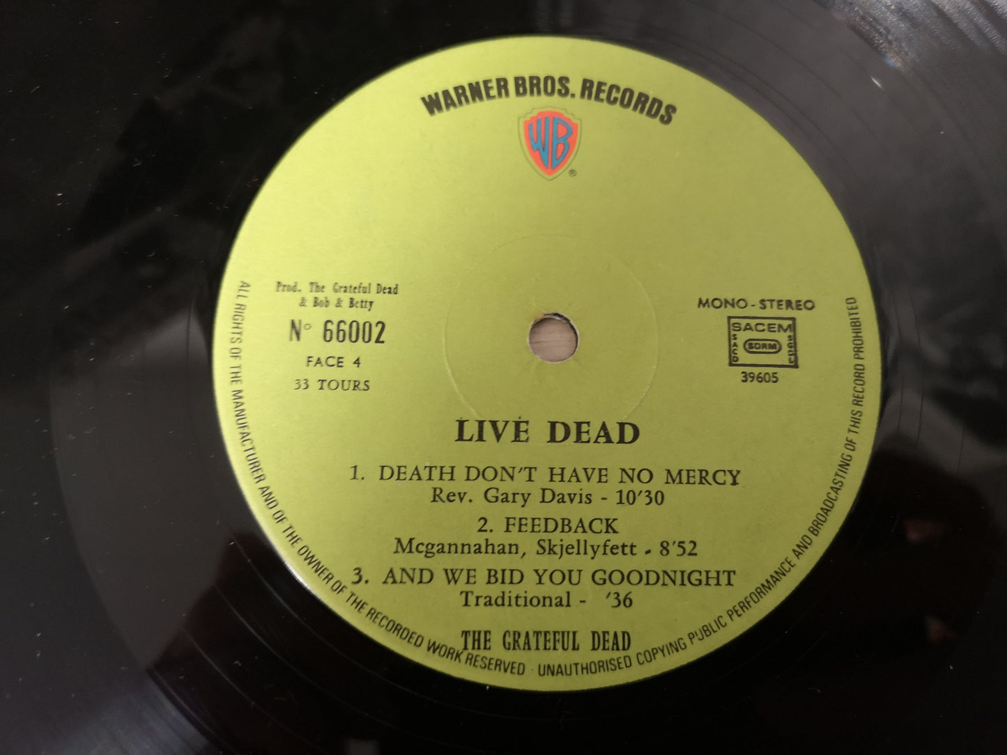 Grateful Dead "Live/Dead" Orig France 1971 EX/VG++ 2Lps