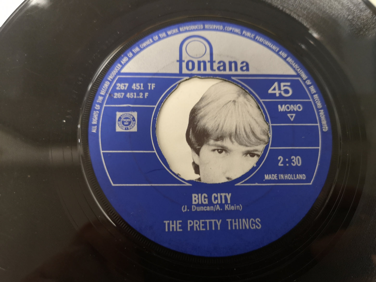 Pretty Things "Road Runner" Orig Holland 1965 VG+/VG (7" Single)