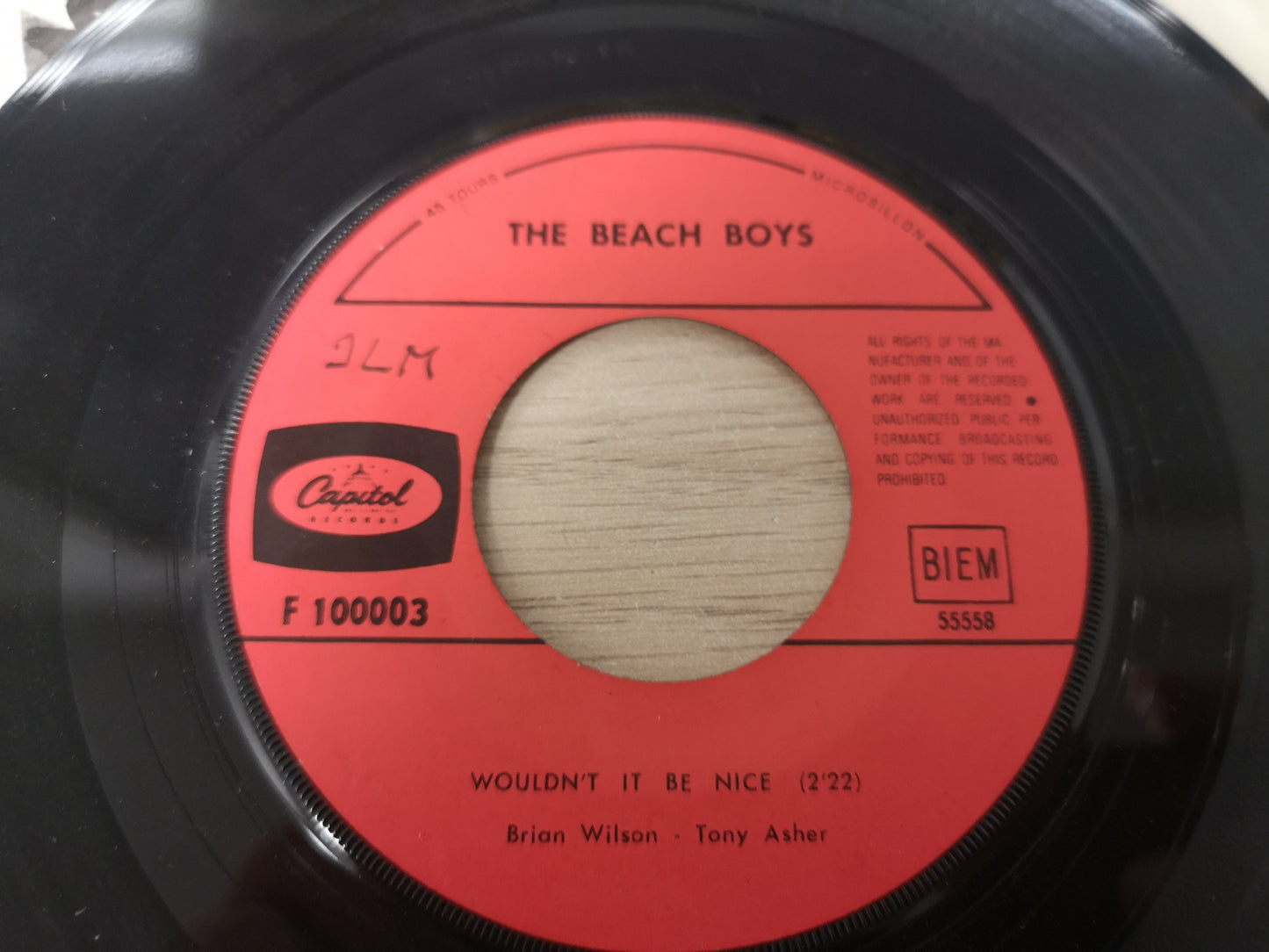 Beach Boys "God Only Knows" Orig France 1966 VG+ (7" Juke Box Single)