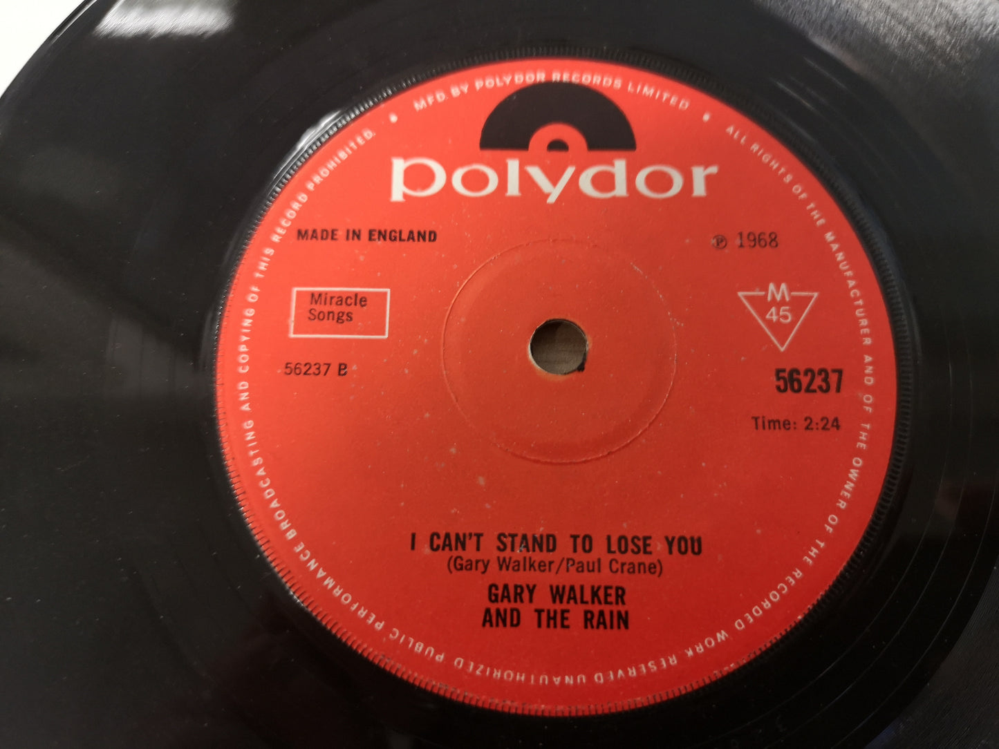 Gary Walker and The Rain "Spooky" Orig UK 1968 EX (7" Single)