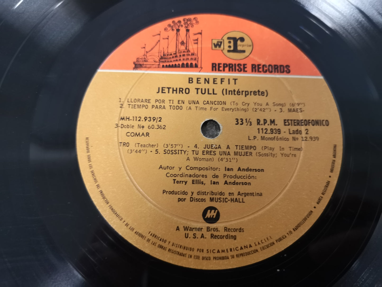 Jethro Tull "Benefit" Orig Argentina Stereo 1970 VG+/VG