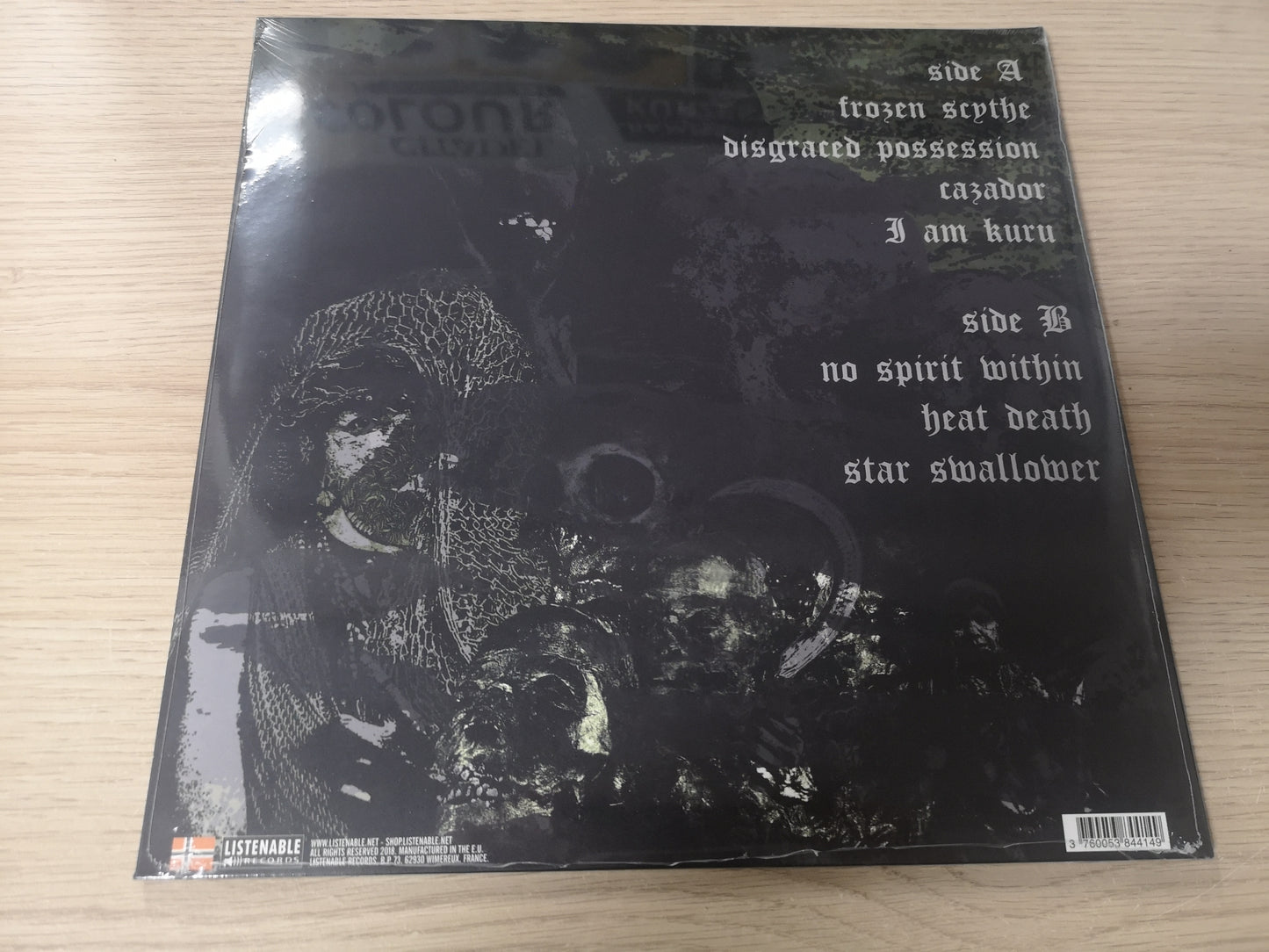 Fister "No Spirit Within" Sealed/New France 2018 (Clear/Grey Vinyl)
