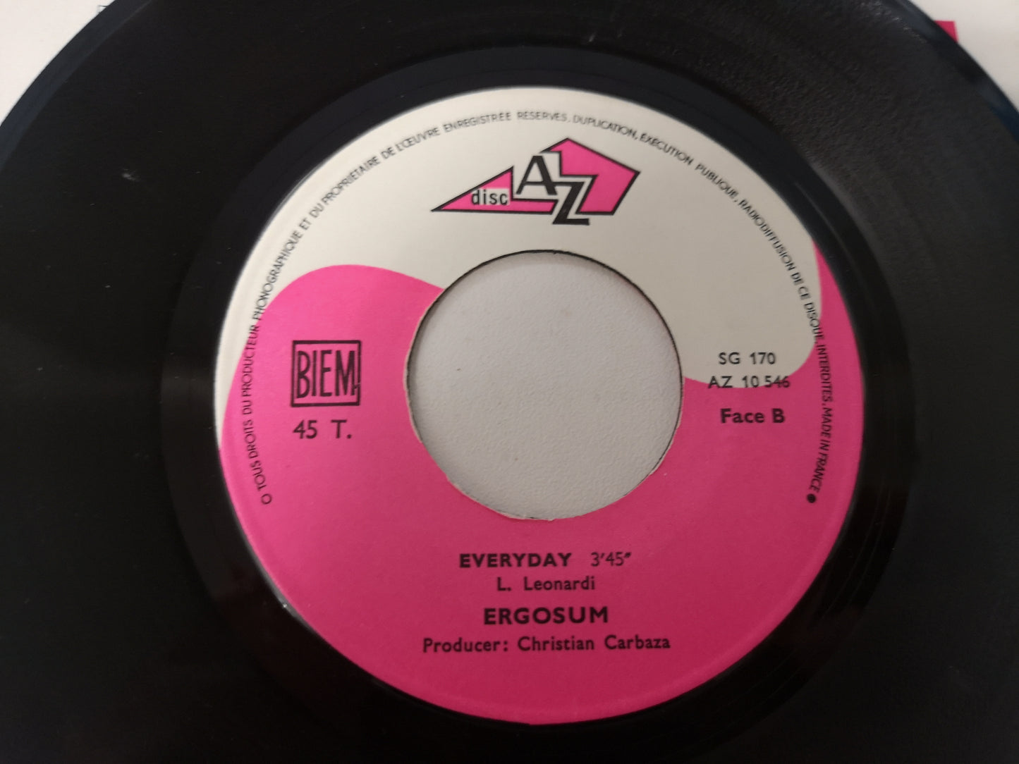 Ergo Sum "Give You My Name" Orig France 1970 VG++/EX (7" Single)