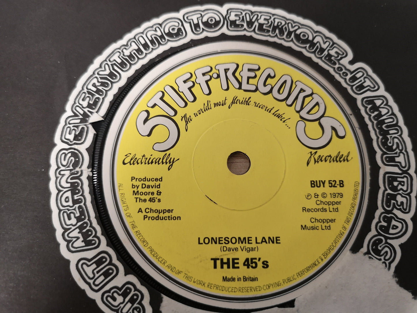 45's "Couldn't Believe a Word" Orig UK 1979 VG/EX (7" Single)