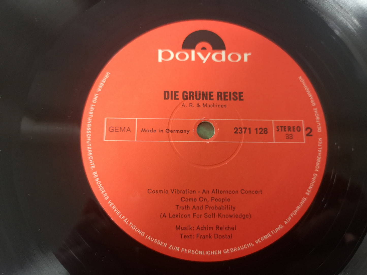 A.R & Machines "The Green Journey" Orig Germany 1971 VG++/EX